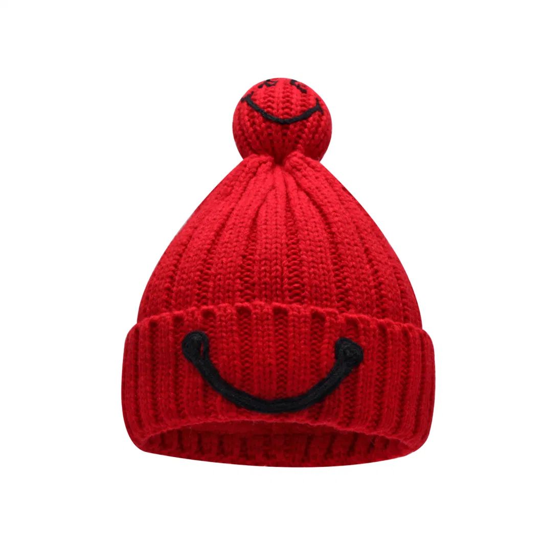 Premium Fashion Collection Knitted Smiley POM Hat