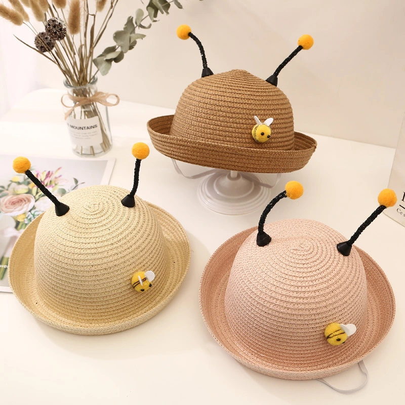 Wholesale Fashionable Children Kids Vacation Summer Cute Sun Cap Straw Beach Hat