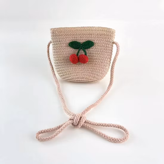 Borsa per cappello con logo personalizzato per designer di paglia di carta per bambini all'ingrosso