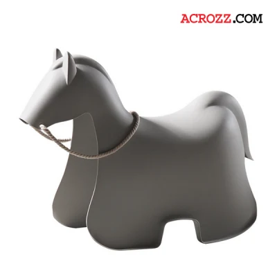 Sedia a dondolo Pony Ponny impilabile in plastica PP per bambini da giardino per bambini Mobili per bambini